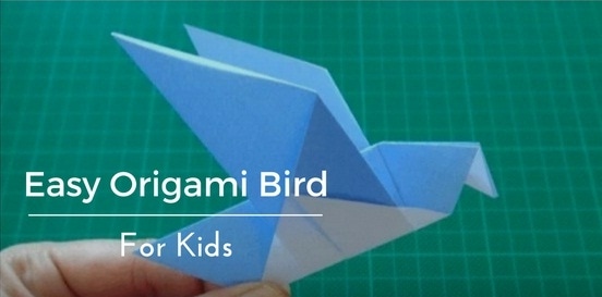 easy origami bird for kids