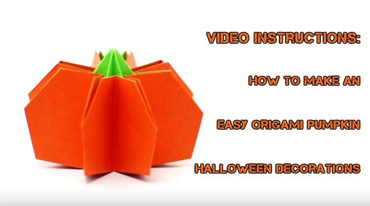 How to make an easy origami pumpkin decoration