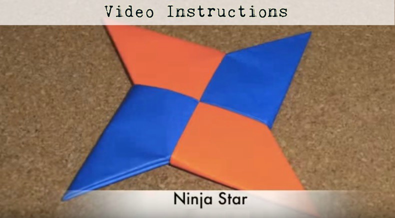 How to make origami shuriken paper ninja star